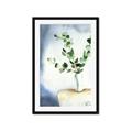 Picture of Green leaves  Pot _GroupedProduct_Rectangle_Portrait_Framed_Matted_