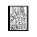 Picture of City Sketch I _GroupedProduct_Rectangle_Portrait_Framed_Matted_