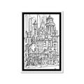 Picture of City Sketch I _GroupedProduct_Rectangle_Portrait_Framed_Matted_