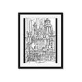 Picture of City Sketch I _GroupedProduct_Rectangle_Portrait_Framed_Matted_