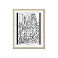Picture of City Sketch I _GroupedProduct_Rectangle_Portrait_Framed_Matted_