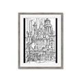 Picture of City Sketch I _GroupedProduct_Rectangle_Portrait_Framed_Matted_
