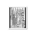 Picture of City Sketch II _GroupedProduct_Rectangle_Portrait_Framed_Matted_