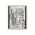 Picture of City Sketch II _GroupedProduct_Rectangle_Portrait_Framed_Matted_
