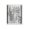 Picture of City Sketch II _GroupedProduct_Rectangle_Portrait_Framed_Matted_