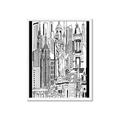Picture of City Sketch II _GroupedProduct_Rectangle_Portrait_Framed_Matted_
