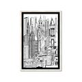 Picture of City Sketch II _GroupedProduct_Rectangle_Portrait_Framed_Matted_