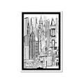 Picture of City Sketch II _GroupedProduct_Rectangle_Portrait_Framed_Matted_