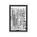 Picture of City Sketch II _GroupedProduct_Rectangle_Portrait_Framed_Matted_