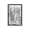 Picture of City Sketch II _GroupedProduct_Rectangle_Portrait_Framed_Matted_