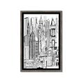 Picture of City Sketch II _GroupedProduct_Rectangle_Portrait_Framed_Matted_