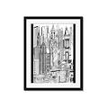 Picture of City Sketch II _GroupedProduct_Rectangle_Portrait_Framed_Matted_