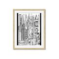Picture of City Sketch II _GroupedProduct_Rectangle_Portrait_Framed_Matted_