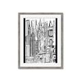 Picture of City Sketch II _GroupedProduct_Rectangle_Portrait_Framed_Matted_