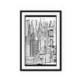 Picture of City Sketch II _GroupedProduct_Rectangle_Portrait_Framed_Matted_