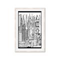 Picture of City Sketch II _GroupedProduct_Rectangle_Portrait_Framed_Matted_