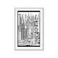 Picture of City Sketch II _GroupedProduct_Rectangle_Portrait_Framed_Matted_
