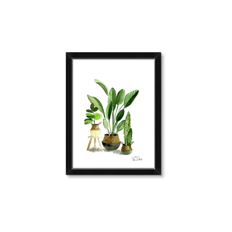 Picture of House Plants I  _GroupedProduct_Rectangle_Portrait_Framed_Matted_