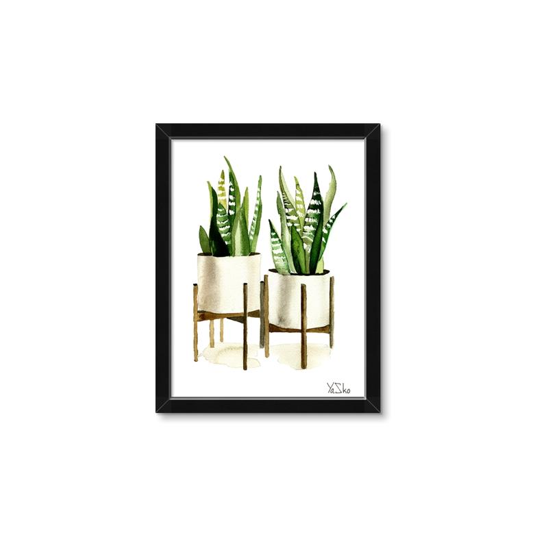 Picture of House Plants II  _GroupedProduct_Rectangle_Portrait_Framed_Matted_