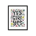Picture of Yes Girl  _GroupedProduct_Rectangle_Portrait_Framed_Matted_