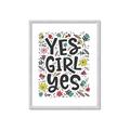 Picture of Yes Girl  _GroupedProduct_Rectangle_Portrait_Framed_Matted_