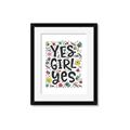 Picture of Yes Girl  _GroupedProduct_Rectangle_Portrait_Framed_Matted_