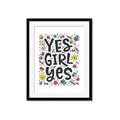 Picture of Yes Girl  _GroupedProduct_Rectangle_Portrait_Framed_Matted_