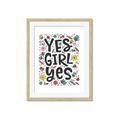 Picture of Yes Girl  _GroupedProduct_Rectangle_Portrait_Framed_Matted_