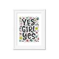 Picture of Yes Girl  _GroupedProduct_Rectangle_Portrait_Framed_Matted_