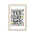 Picture of Yes Girl  _GroupedProduct_Rectangle_Portrait_Framed_Matted_