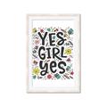Picture of Yes Girl  _GroupedProduct_Rectangle_Portrait_Framed_Matted_