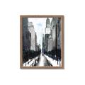 Picture of Snowy New York  _GroupedProduct_Rectangle_Portrait_Framed_Matted_