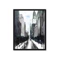 Picture of Snowy New York  _GroupedProduct_Rectangle_Portrait_Framed_Matted_