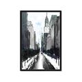 Picture of Snowy New York  _GroupedProduct_Rectangle_Portrait_Framed_Matted_
