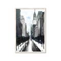 Picture of Snowy New York  _GroupedProduct_Rectangle_Portrait_Framed_Matted_