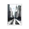 Picture of Snowy New York  _GroupedProduct_Rectangle_Portrait_Framed_Matted_