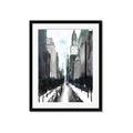 Picture of Snowy New York  _GroupedProduct_Rectangle_Portrait_Framed_Matted_