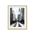 Picture of Snowy New York  _GroupedProduct_Rectangle_Portrait_Framed_Matted_