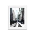 Picture of Snowy New York  _GroupedProduct_Rectangle_Portrait_Framed_Matted_