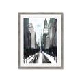 Picture of Snowy New York  _GroupedProduct_Rectangle_Portrait_Framed_Matted_
