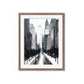 Picture of Snowy New York  _GroupedProduct_Rectangle_Portrait_Framed_Matted_
