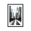 Picture of Snowy New York  _GroupedProduct_Rectangle_Portrait_Framed_Matted_