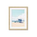 Picture of Blue Beach Day  _GroupedProduct_Rectangle_Portrait_Photography _GroupedProduct_Rectangle_Portrait_Framed_Matted_