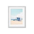 Picture of Blue Beach Day  _GroupedProduct_Rectangle_Portrait_Photography _GroupedProduct_Rectangle_Portrait_Framed_Matted_