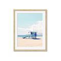 Picture of Blue Beach Day  _GroupedProduct_Rectangle_Portrait_Photography _GroupedProduct_Rectangle_Portrait_Framed_Matted_