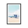 Picture of Blue Beach Day  _GroupedProduct_Rectangle_Portrait_Photography _GroupedProduct_Rectangle_Portrait_Framed_Matted_