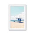 Picture of Blue Beach Day  _GroupedProduct_Rectangle_Portrait_Photography _GroupedProduct_Rectangle_Portrait_Framed_Matted_