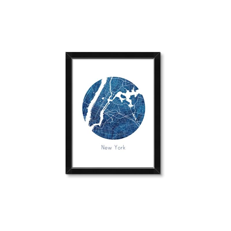 Picture of Round New York _GroupedProduct_Rectangle_Portrait_Framed_Matted_