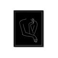 Picture of Sketched Girl III Black _GroupedProduct_Rectangle_Portrait_Framed_Matted_