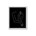 Picture of Sketched Girl III Black _GroupedProduct_Rectangle_Portrait_Framed_Matted_